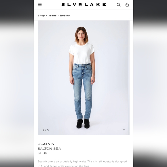 SLVRLAKE Beatnik High-Rise Slim Jeans - Picture 2 of 5